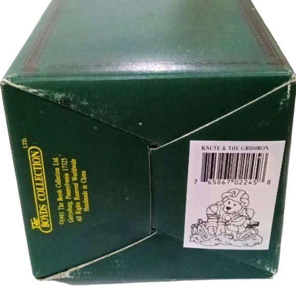 Vintage Boyds Bears & Friends 'Knute & the Gridiron' Bear Figurine Style 2245 - Picture 9 of 9